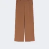 Pantalon palazzo en laine, couleur tabac Pantalon palazzo en laine, couleur tabac