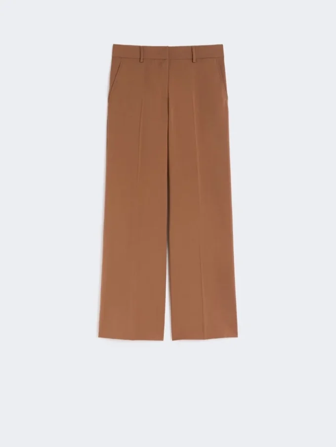 Pantalon palazzo en laine, couleur tabac Pantalon palazzo en laine, couleur tabac
