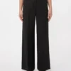 Pantalon palazzo en laine, noir Pantalon palazzo en laine, noir