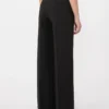 Pantalon palazzo en laine, noir Pantalon palazzo en laine, noir