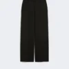 Pantalon palazzo en laine, noir Pantalon palazzo en laine, noir