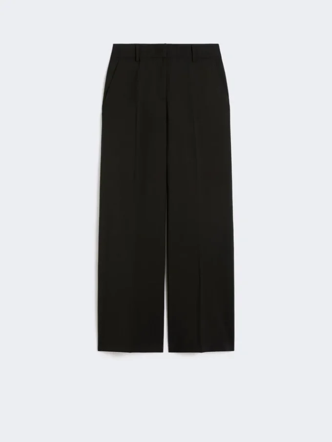 Pantalon palazzo en laine, noir Pantalon palazzo en laine, noir