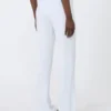 Pantalon slim en crêpe de coton, blanc optique Pantalon slim en crêpe de coton, blanc optique