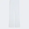 Pantalon slim en crêpe de coton, blanc optique Pantalon slim en crêpe de coton, blanc optique
