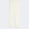 Pantalon évasé ajusté en viscose, ivoire Pantalon évasé ajusté en viscose, ivoire