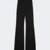 Pantalon évasé en jersey stretch, noir Pantalon évasé en jersey stretch, noir