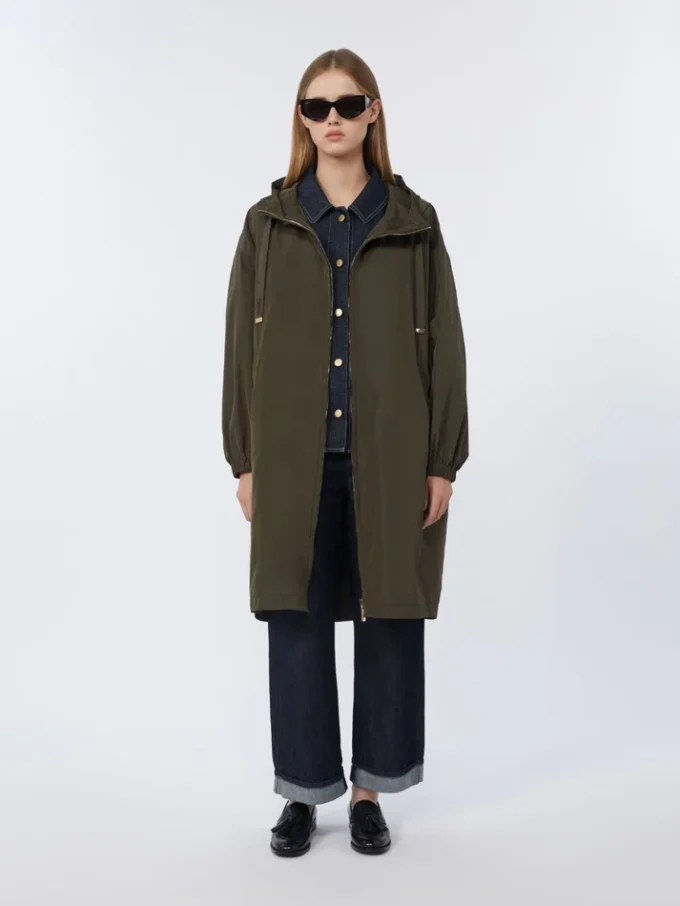 Parka en taffetas déperlant, vert Parka en taffetas déperlant, vert