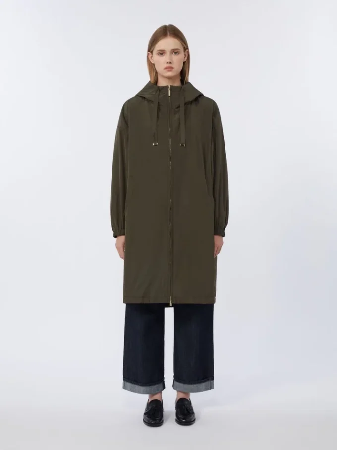 Parka en taffetas déperlant, vert Parka en taffetas déperlant, vert