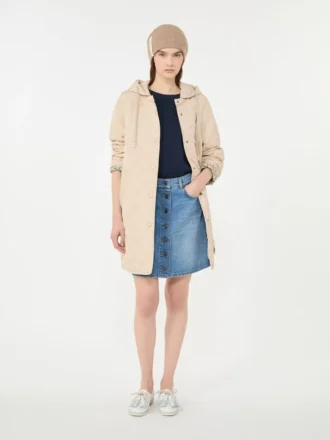 Parka matelassée en tissu déperlant, couleur sable