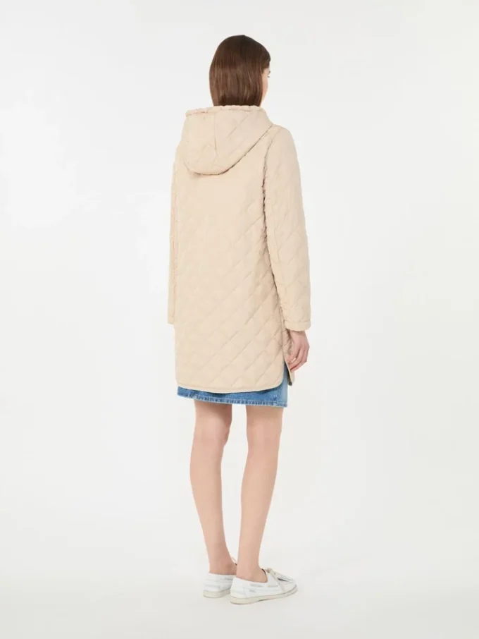 Parka matelassée en tissu déperlant, couleur sable Parka matelassée en tissu déperlant, couleur sable