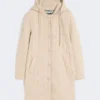 Parka matelassée en tissu déperlant, couleur sable Parka matelassée en tissu déperlant, couleur sable