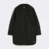 Parka matelassée en tissu déperlant, noir Parka matelassée en tissu déperlant, noir