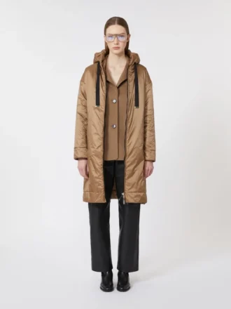 Parka matelassée en toile déperlante, couleur camel Parka matelassée en toile déperlante, couleur camel