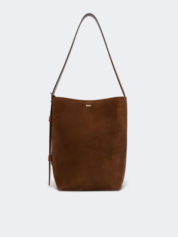 Petit sac Archetipo en cuir refendu, marron foncé Petit sac Archetipo en cuir refendu, marron foncé
