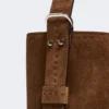 Petit sac Archetipo en cuir refendu, marron foncé Petit sac Archetipo en cuir refendu, marron foncé