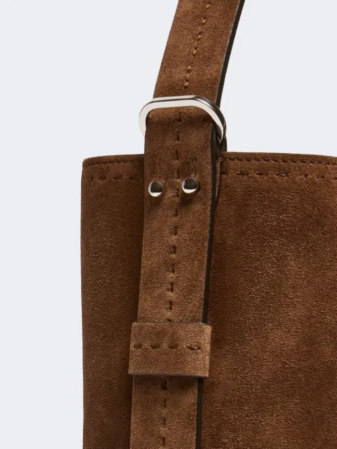 Petit sac Archetipo en cuir refendu, marron foncé Petit sac Archetipo en cuir refendu, marron foncé