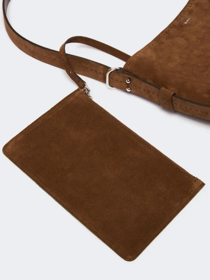 Petit sac Archetipo en cuir refendu, marron foncé Petit sac Archetipo en cuir refendu, marron foncé