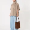 Petit sac Archetipo en cuir refendu, marron foncé Petit sac Archetipo en cuir refendu, marron foncé