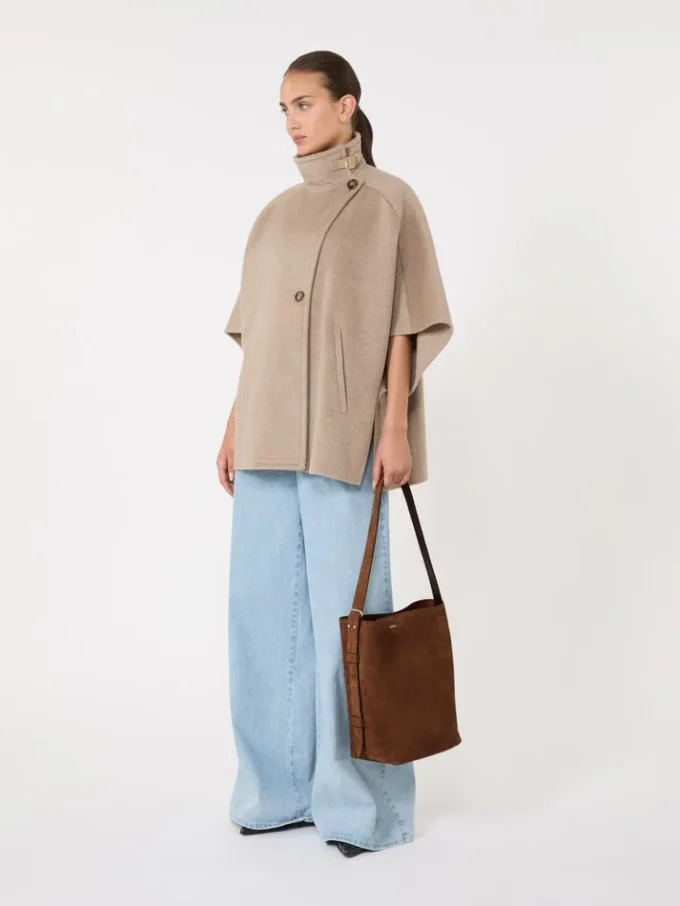 Petit sac Archetipo en cuir refendu, marron foncé Petit sac Archetipo en cuir refendu, marron foncé
