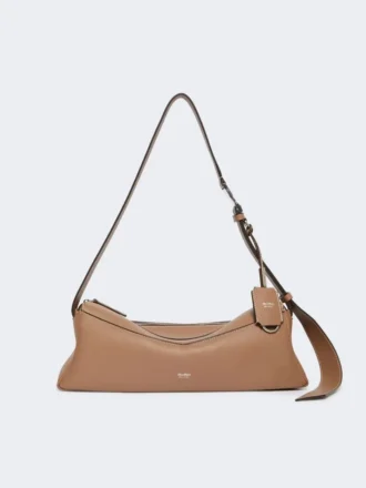 Petit sac à bandoulière en cuir, marron