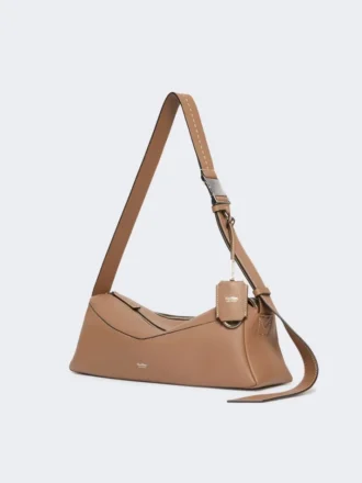 Petit sac à bandoulière en cuir, marron