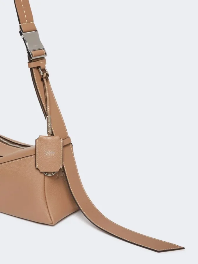 Petit sac à bandoulière en cuir, marron