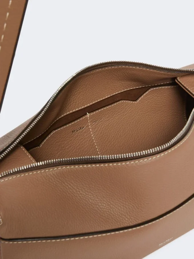 Petit sac à bandoulière en cuir, marron