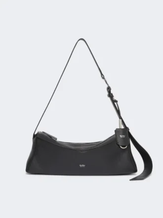 Petit sac à bandoulière en cuir, noir