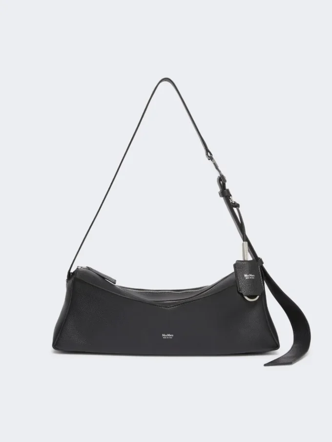 Petit sac à bandoulière en cuir, noir