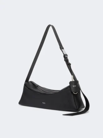 Petit sac à bandoulière en cuir, noir