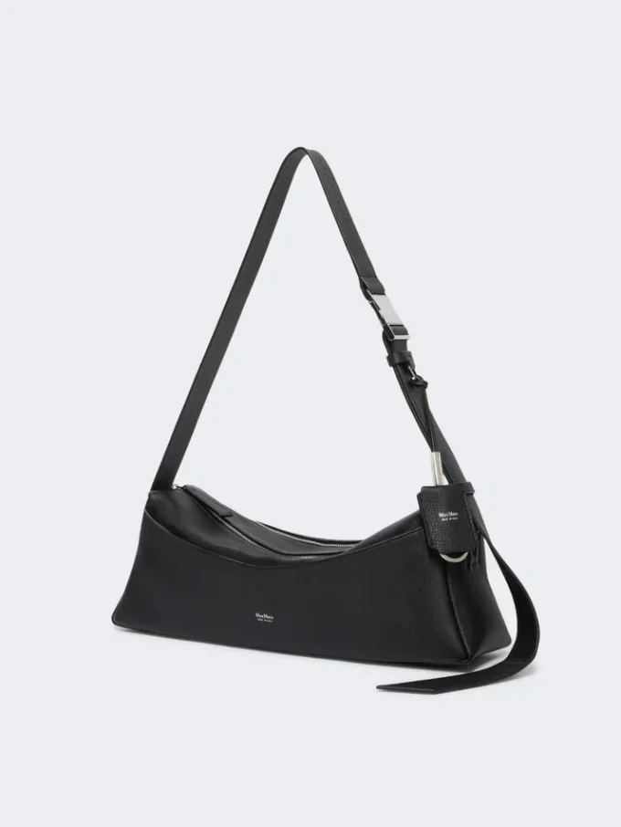 Petit sac à bandoulière en cuir, noir