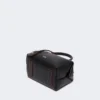 Petit sac bowler en cuir naturel, noir