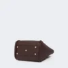 Petit sac marin en cuir, bordeaux