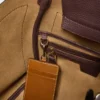 Petit sac marin en cuir, bordeaux