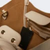 Petit sac marin en cuir, couleur glace
