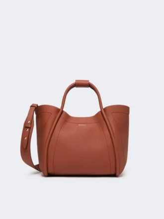 Petit sac marin en cuir, couleur rouille