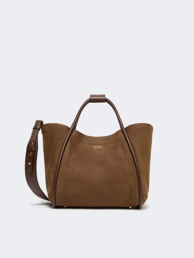 Petit sac marin en cuir nubuck, marron foncé Petit sac marin en cuir nubuck, marron foncé
