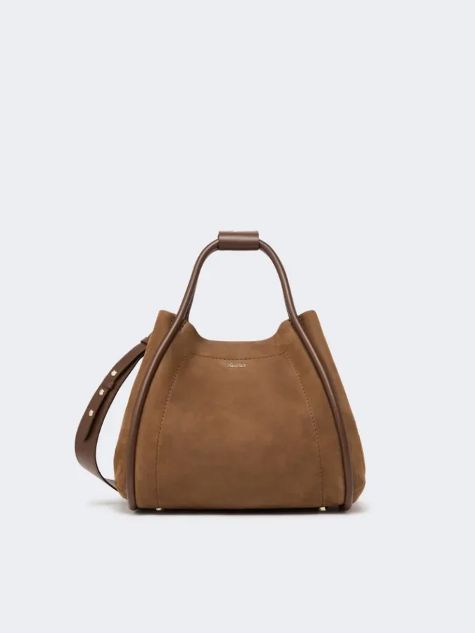Petit sac marin en cuir nubuck, marron foncé Petit sac marin en cuir nubuck, marron foncé