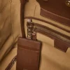 Petit sac marin en cuir nubuck, marron foncé Petit sac marin en cuir nubuck, marron foncé