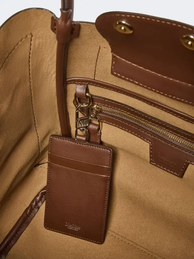 Petit sac marin en cuir nubuck, marron foncé Petit sac marin en cuir nubuck, marron foncé