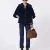 Petit sac marin en cuir nubuck, marron foncé Petit sac marin en cuir nubuck, marron foncé