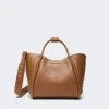 Petit sac Marine en cuir, marron bronze