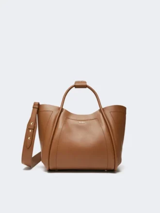 Petit sac Marine en cuir, marron bronze