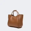 Petit sac Marine en cuir, marron bronze