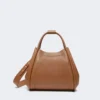 Petit sac Marine en cuir, marron bronze