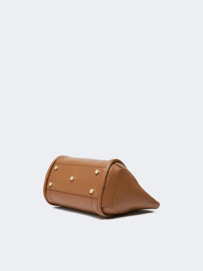 Petit sac Marine en cuir, marron bronze