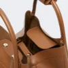Petit sac Marine en cuir, marron bronze