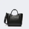 Petit sac Marine en cuir, noir