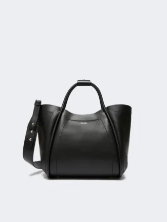Petit sac Marine en cuir, noir