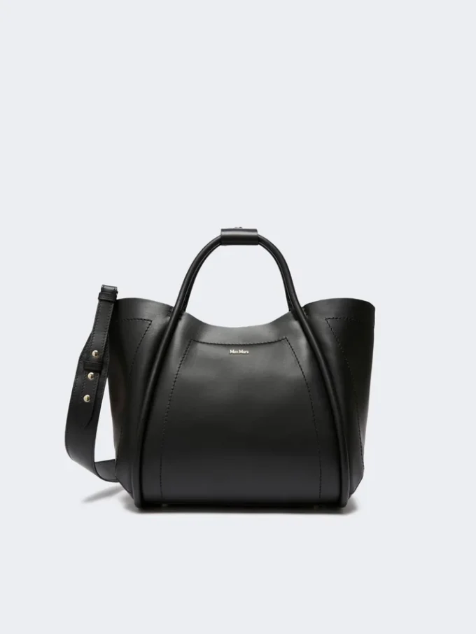 Petit sac Marine en cuir, noir